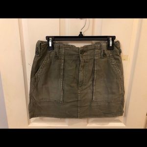 Free people army green skirt size 6